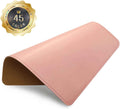 Mouse Pad, PU Mouse Pad，Leather Mouse Pad with Stitched Edge Micro-Fiber Base with Non-Slip Waterproof，Mouse Pad for Computers，Laptop, 8X11Inch (Light Pink)